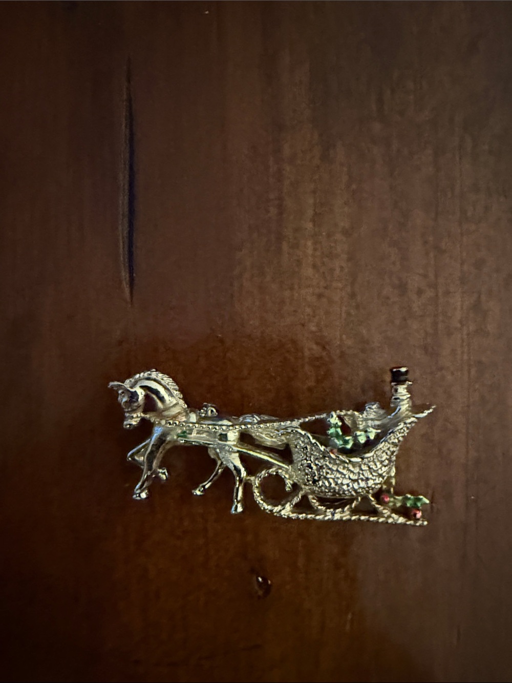 Silver Horse and Sleigh Wall Accent - Decorative Holiday Wall Decor